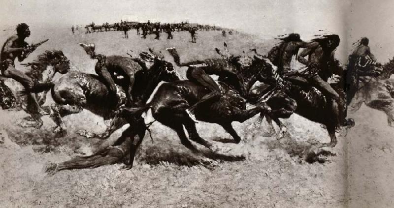 Frederic Remington Indian Warfare Sweden oil painting art